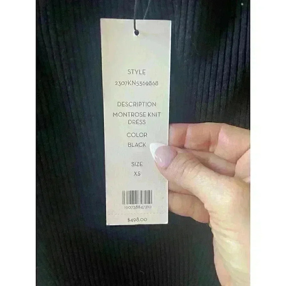 NWT Veronica Beard Montrose Knit Black One shoulder Maxi Dress Size XS - Picture 12 of 13